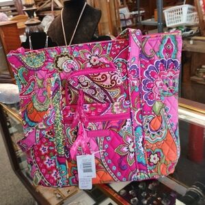 Vera Bradley Colorful Paisley Tote And Wallet